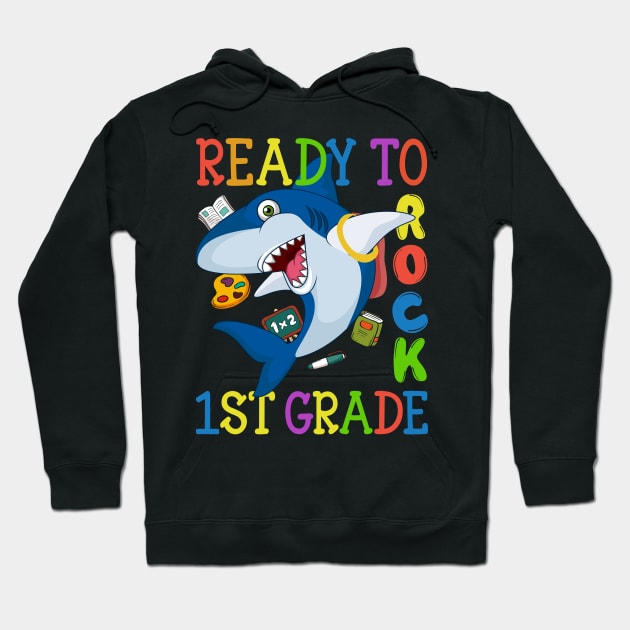 Dabbing 1st Grade Shark Back To School Gift Hoodie by kateeleone97023